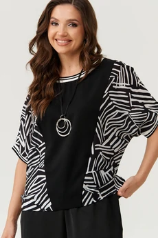 Блузка 111240 черно-белый Panda