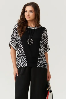 Блузка 111240 черно-белый Panda