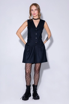 Костюм с шортами 4432 черно-синяя клетка Pirs