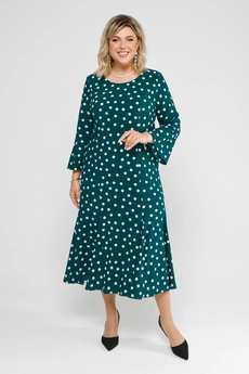 Костюм с платьем 1898 изумруд + горох Pretty