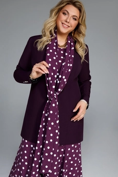 Костюм с платьем 1898 фиолетовый + горох Pretty