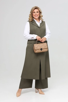 Костюм брючный 1930 хаки Pretty