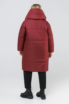 *Пальто 2049 вишневый Pretty