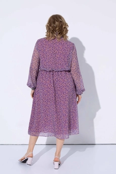 Костюм с платьем 2203 белый + сиреневый дизайн Pretty