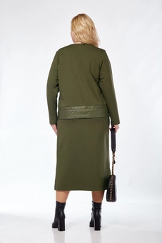 Костюм с юбкой 5108 хаки Pretty