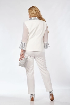 Костюм брючный 5121 белый Pretty