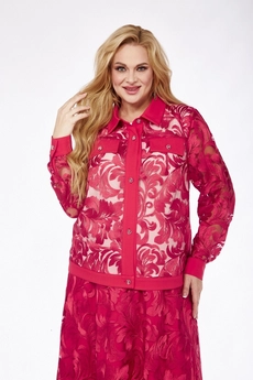 Костюм с юбкой 5125-3 красный Pretty
