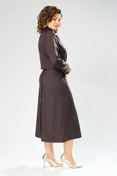 Костюм с юбкой 1013 шоколад Rishelie