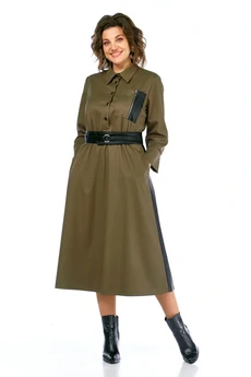 Платье 1007 хаки Rishelie