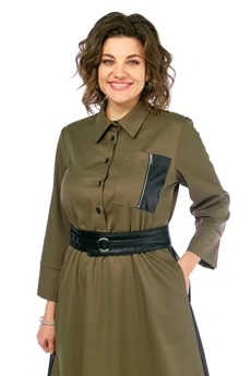 Платье 1007 хаки Rishelie