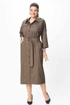 Платье 1009 коричневый Rishelie