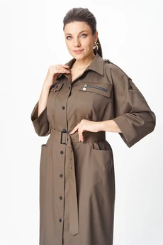 Платье 1009 коричневый Rishelie