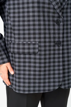 Жакет 1014 серый + клетка Rishelie