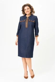 Платье 1021 синий Rishelie