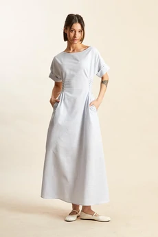 Платье 7200 бело-голубой Rivoli