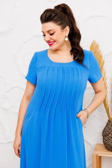 Платье 1-1826 насыщенный голубой-1 Romanovich style