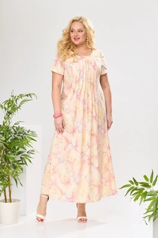 Платье 1-1826 розовый Romanovich style