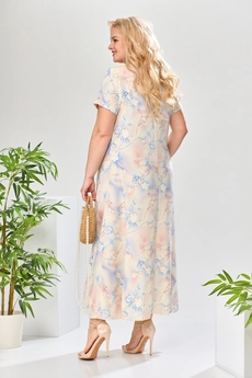 Платье 1-1826 голубой Romanovich style