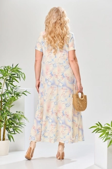 Платье 1-1826 голубой Romanovich style