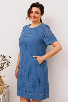 Платье 1-1948 джинс Romanovich style