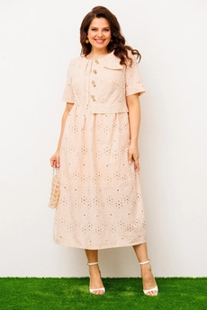 Платье 1-1951 бежевый Romanovich style