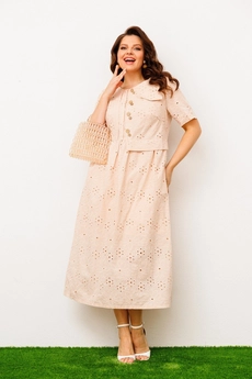 Платье 1-1951 бежевый Romanovich style