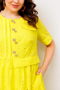 Платье 1-1951 жёлтый Romanovich style