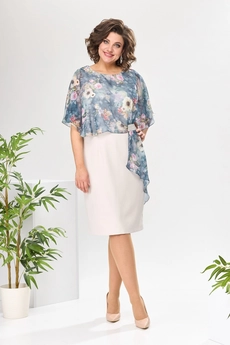 Платье 1-2371 голубой Romanovich style