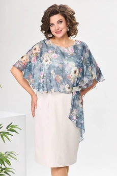 Платье 1-2371 голубой Romanovich style