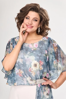 Платье 1-2371 голубой Romanovich style