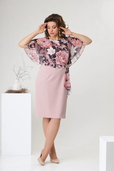 Платье 1-2371 розовый Romanovich style