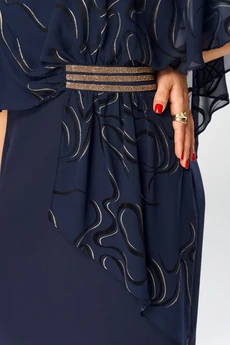 Платье 1-2371 синий флок Romanovich style