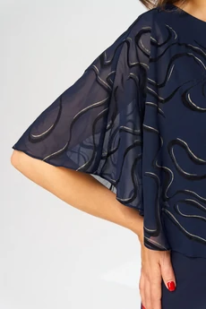 Платье 1-2371 синий флок Romanovich style