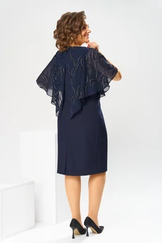 Платье 1-2371 синий флок Romanovich style