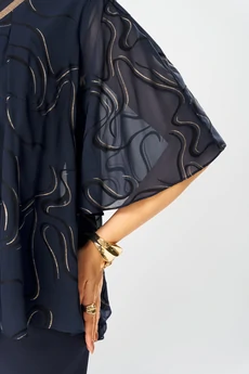 Платье 1-2400 синий флок Romanovich style