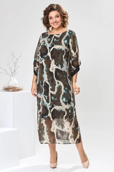 Платье 1-2442 коричневый Romanovich style