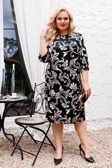 Платье 1-2541 чёрный Romanovich style