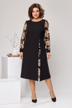 Платье 1-2608 чёрный Romanovich style