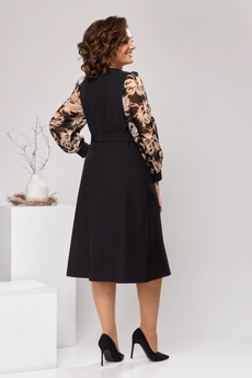 Платье 1-2608 чёрный Romanovich style