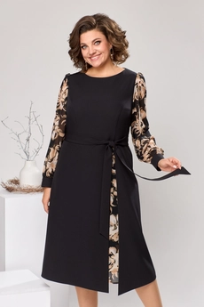 Платье 1-2608 чёрный Romanovich style