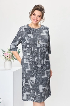 Платье 1-2639 серый Romanovich style
