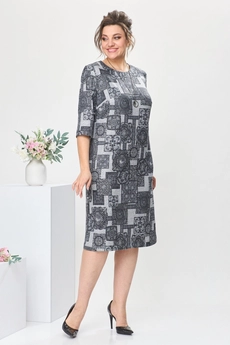 Платье 1-2639 серый Romanovich style