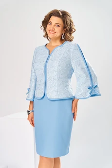 Платье 1-2748 голубой Romanovich style