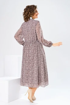 Платье 1-2755 коричневый Romanovich style