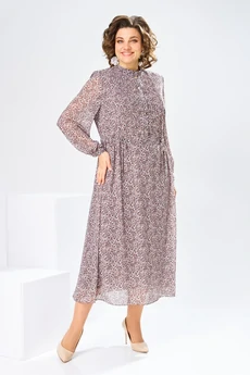 Платье 1-2755 коричневый Romanovich style