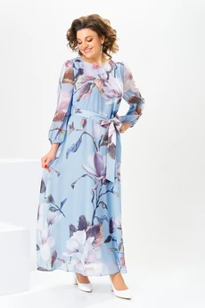 Платье 1-2769 голубой Romanovich style