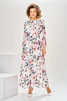 Платье 1-2769 красные цветы Romanovich style