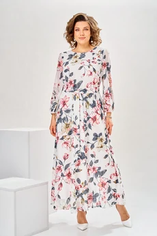 Платье 1-2769 красные цветы Romanovich style