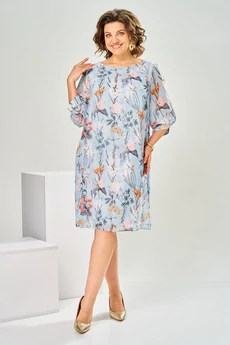 Платье 1-2792 голубой-1 Romanovich style