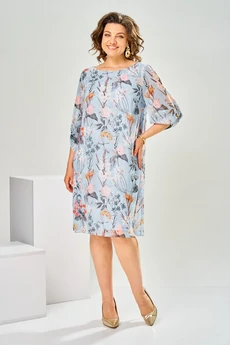 Платье 1-2792 голубой-1 Romanovich style